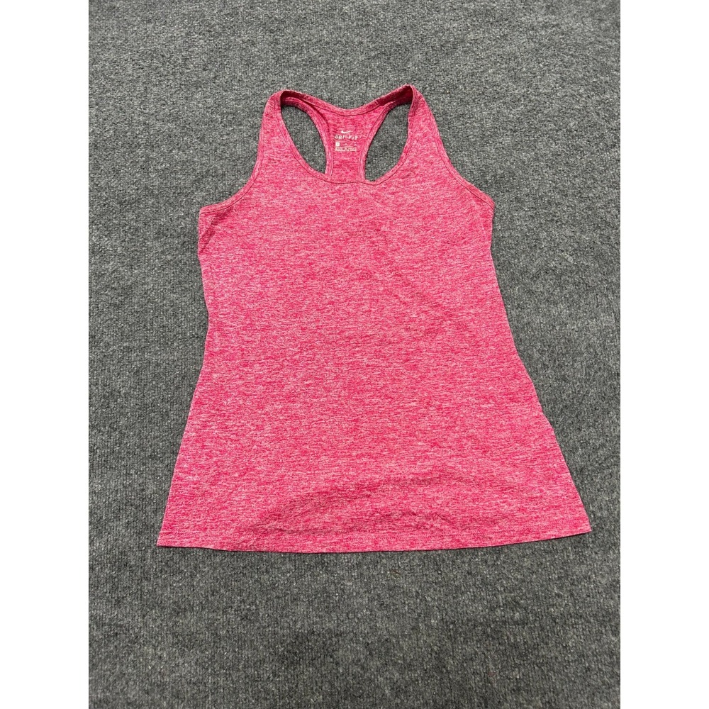 Nike Tank Top Womens Size M Pink Dri-Fit Heathered Racerback Mesh Athletic Shirt